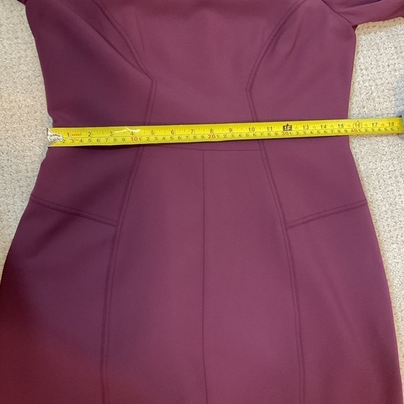 Yigal Azrouel Burgundy Sheath Dress Size 10 Silk Blend - Picture 6 of 12
